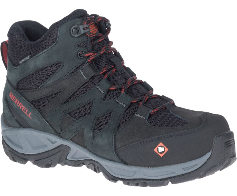 Buty Merrell Siren Mid Wasserdicht Alloy Toe - Buty Robocze Damskie Merrell - Czarne [VEXPF-0965]